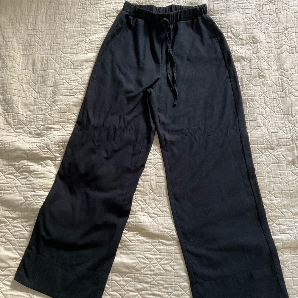 Ci Sono Black Chic Linen Pants